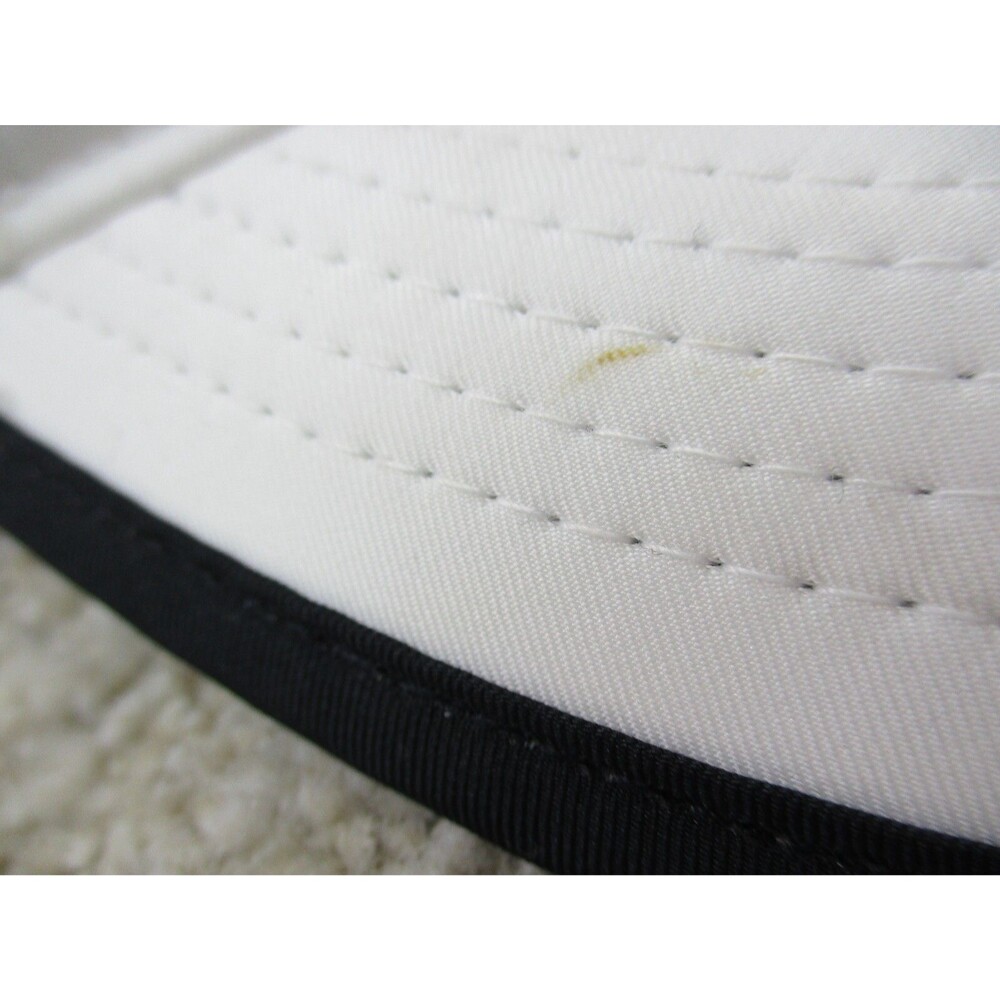 Nike Hat Cap Strap Back White Black Swoosh Lightweight Drifit Golf Golfer Mens * - Picture 4 of 12